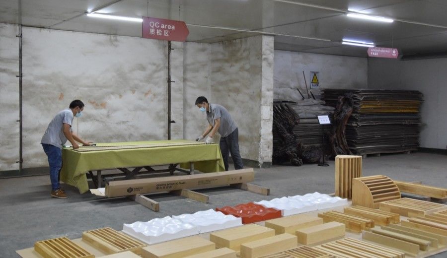 Guangzhou Wuyang Yiguan Acoustic Materials Co., Ltd. üretici üretim hattı