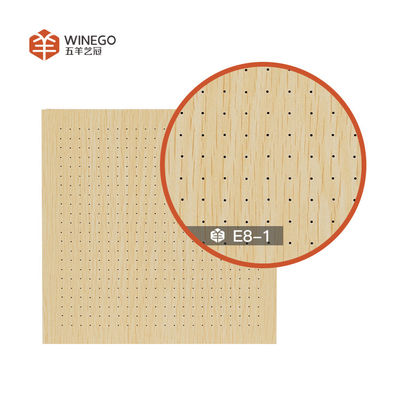 Mikro Perforasyonlu Dekoratif Akustik Ahşap Paneller Ses Döşeme 12mm 15mm 18mm Kalınlığı