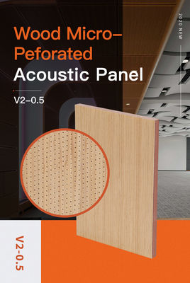 Süper Mikro Perforat Akustik Ahşap Paneller Ses emici 600x1200 1200x2400mm